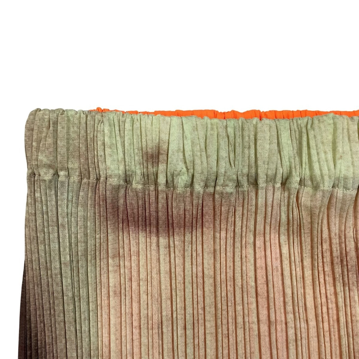 Pleats Please Guest Artist Series No.1 Yasumasa Morimura Long Skirt, Remade, Orange and Sepia, Size 4, view 4