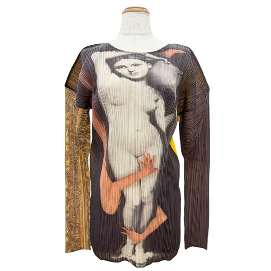 Pleats Please Issey Miyake AW1996 Guest Artist Series No.1 Yasumasa Morimura Pleated Top, Size 3, view 1