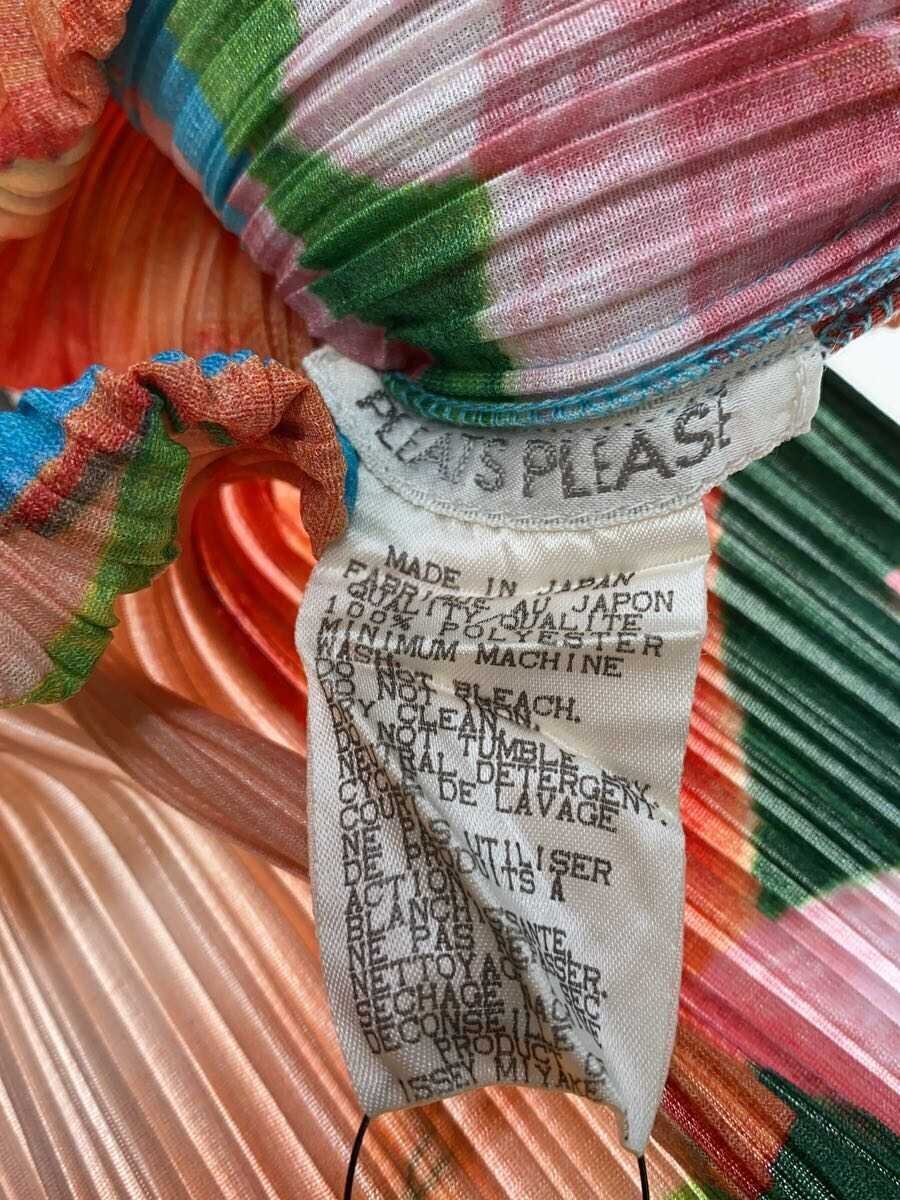 Pleats Please Issey Miyake SS1998 Lucky Child and Golden Carp Print Long Dress PP81-JH988, Turquoise and Green, Size 3, view 3