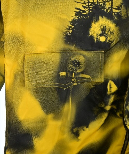 Prada 2022 Belted Nylon Field Jacket SGC091, Fox, Dandelion and Light Bulb Print, Yellow and Black, Size L, view 5