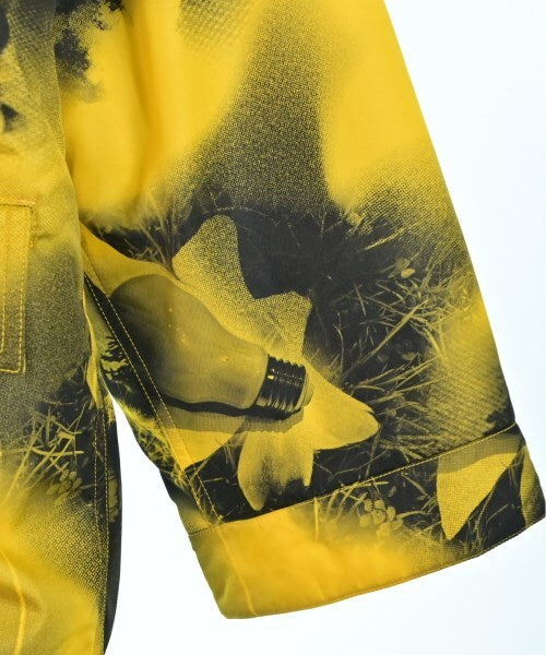 Prada 2022 Belted Nylon Field Jacket SGC091, Fox, Dandelion and Light Bulb Print, Yellow and Black, Size L, view 6