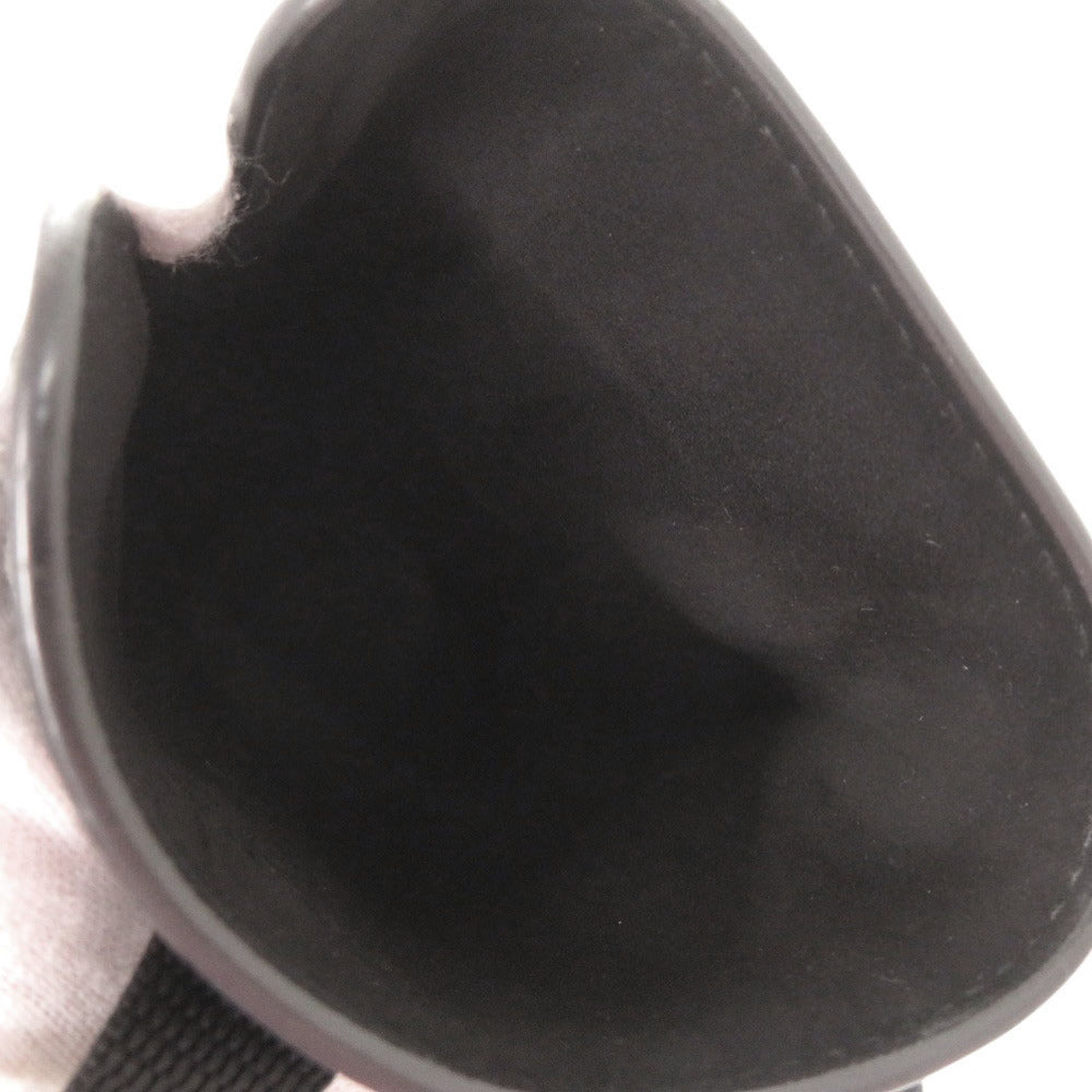 Prada Saffiano Phone Pouch with Neck Strap, Black, Triangle Logo, view 6