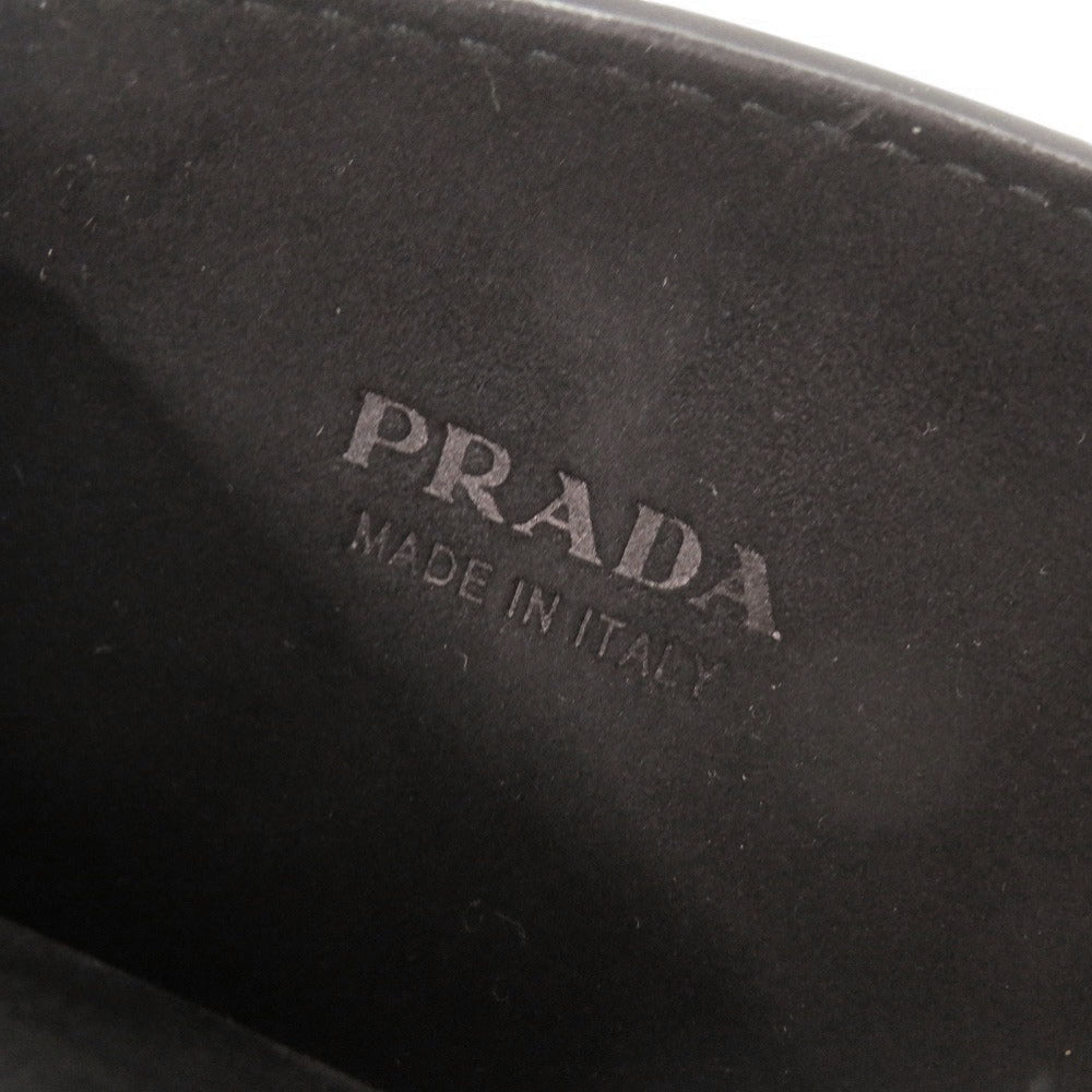 Prada Saffiano Phone Pouch with Neck Strap, Black, Triangle Logo, view 7