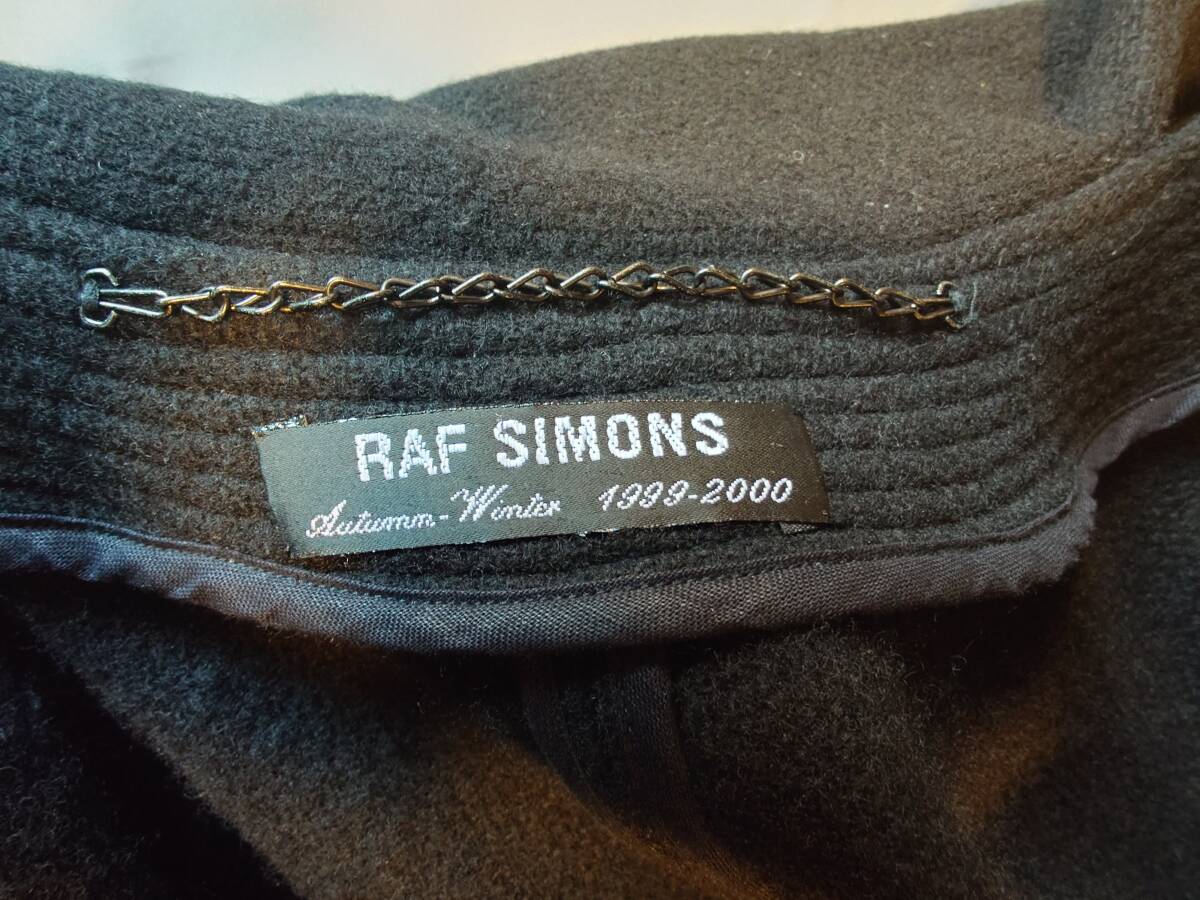 Raf Simons AW1999-2000 Disorder-Incubation-Isolation Draped Wool Cape with Attached Scarf, Black, Made in Belgium, view 5