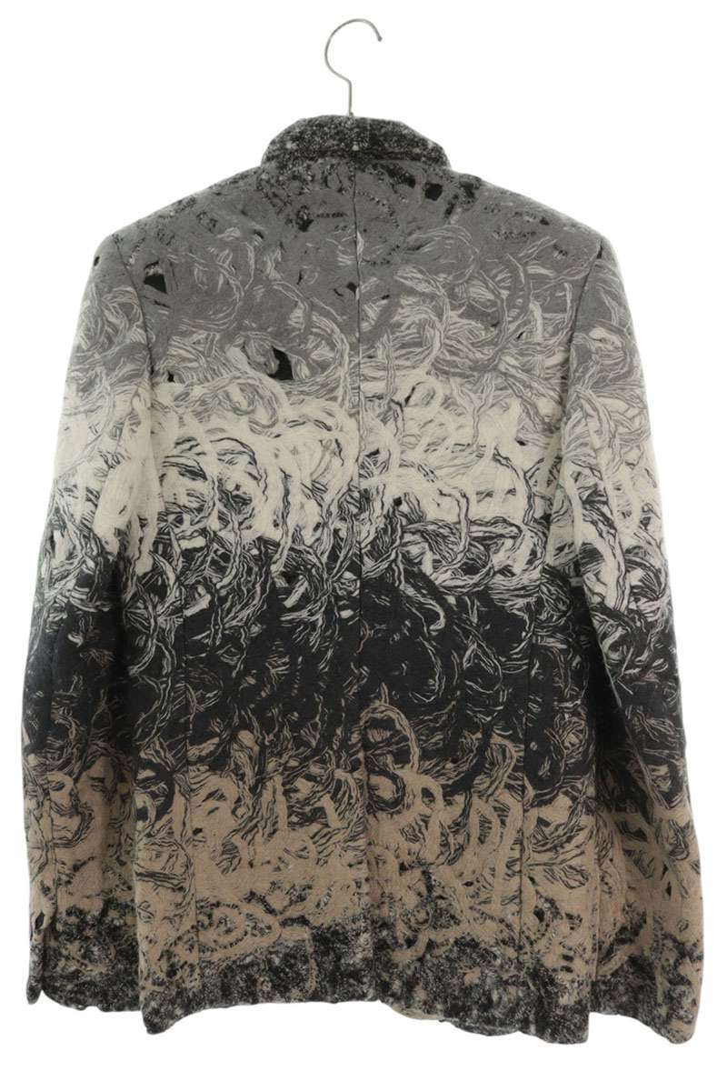 Raf Simons AW2008-09 Graphic Embroidered Tailored Jacket, Grey, White, Black and Sand Gradient, Size 44, view 2