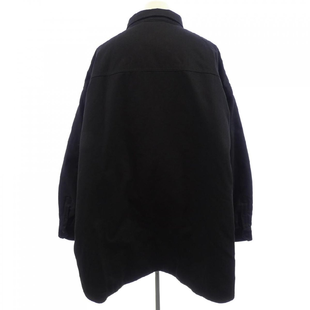 Raf Simons AW2017 Oversized Quilted Shirt Jacket, Black Cotton Twill, Ivory Quilted Lining, view 2