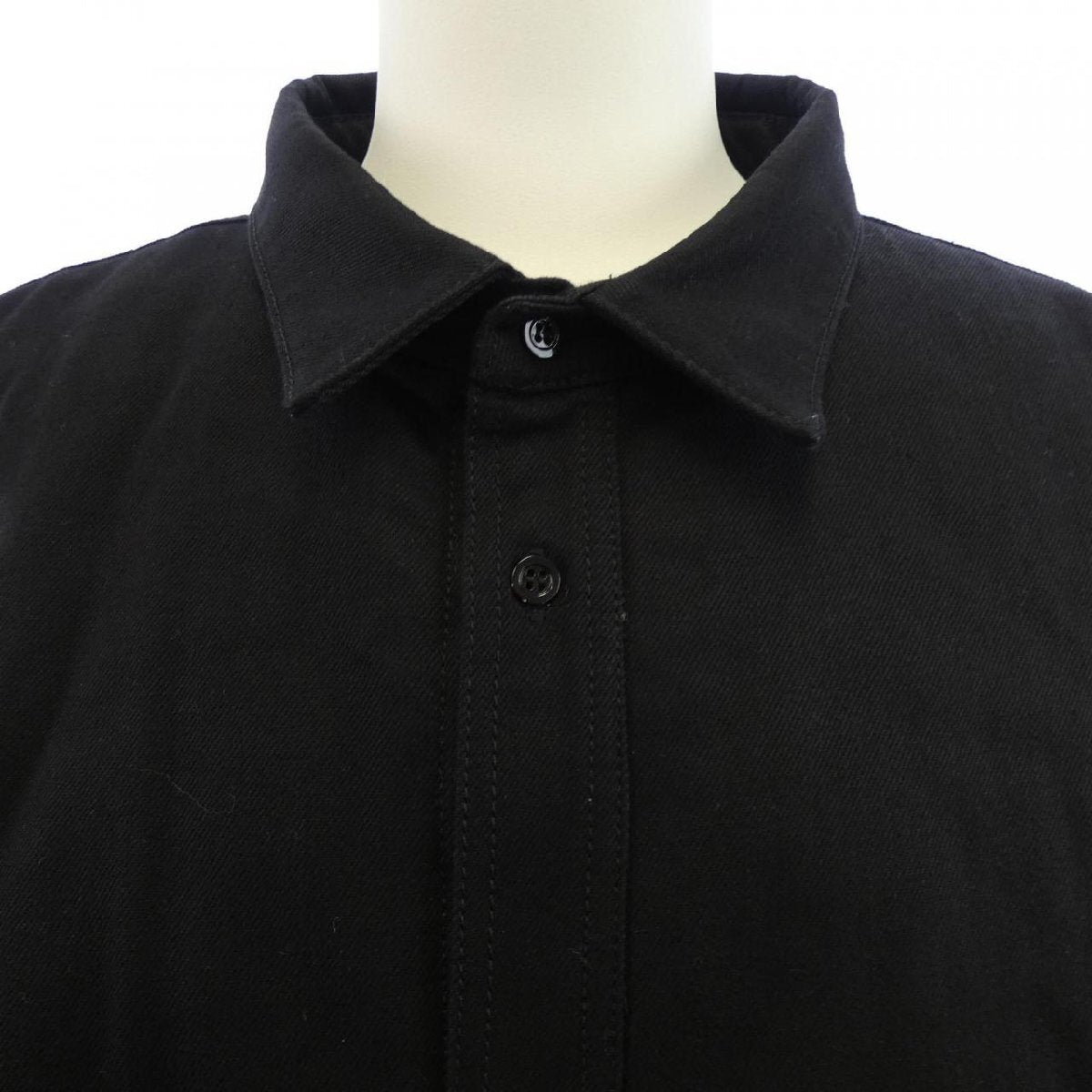 Raf Simons AW2017 Oversized Quilted Shirt Jacket, Black Cotton Twill, Ivory Quilted Lining, view 3