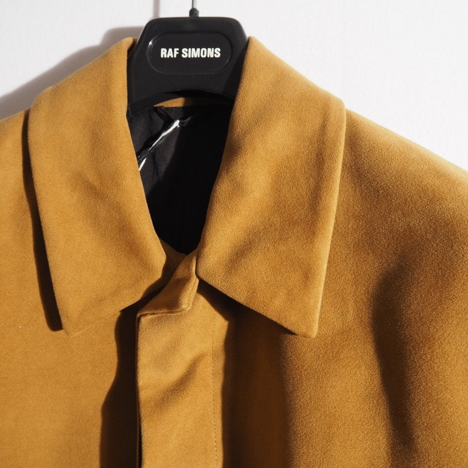 Raf Simons AW2019 Short Coat with Martingale, Wild at Heart Back Panel, Camel Moleskin, Size 46, view 4