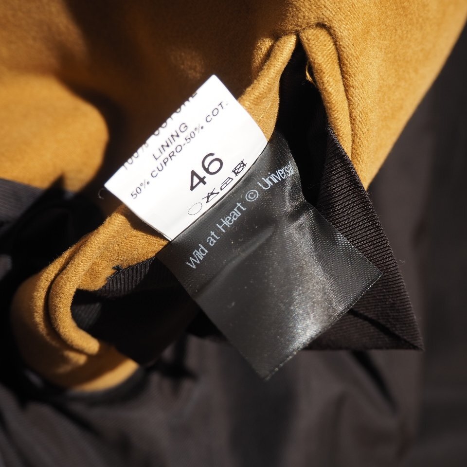 Raf Simons AW2019 Short Coat with Martingale, Wild at Heart Back Panel, Camel Moleskin, Size 46, view 7