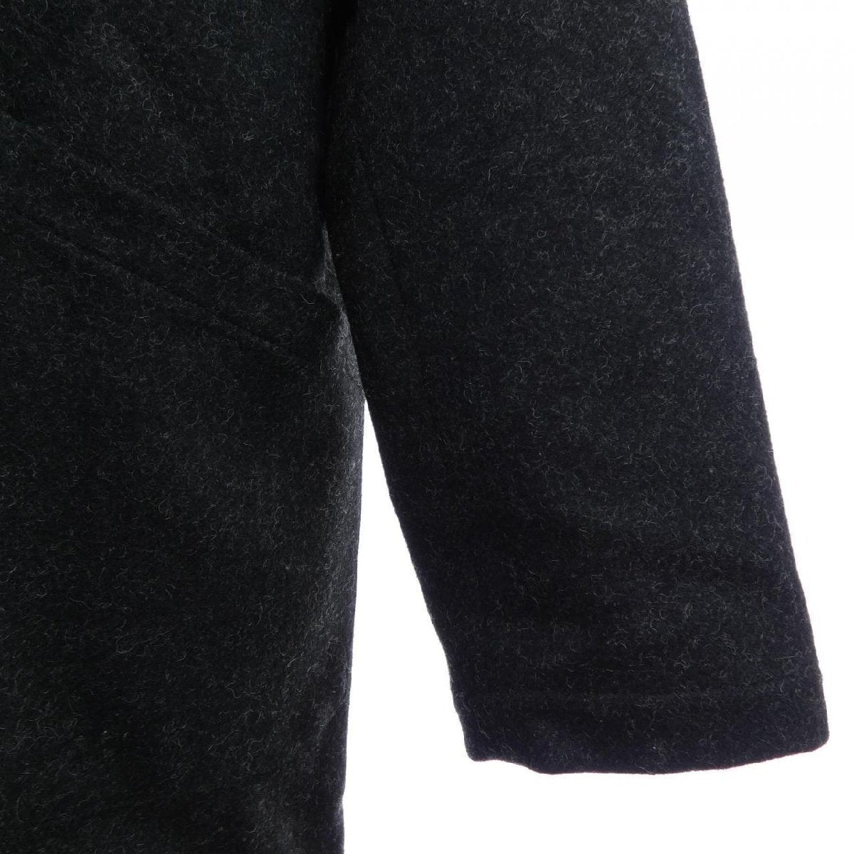 Raf Simons RS-LAB Collarless Long Coat 202-635, Charcoal Wool, R. Simons Studenten Patch, Size 48, view 7