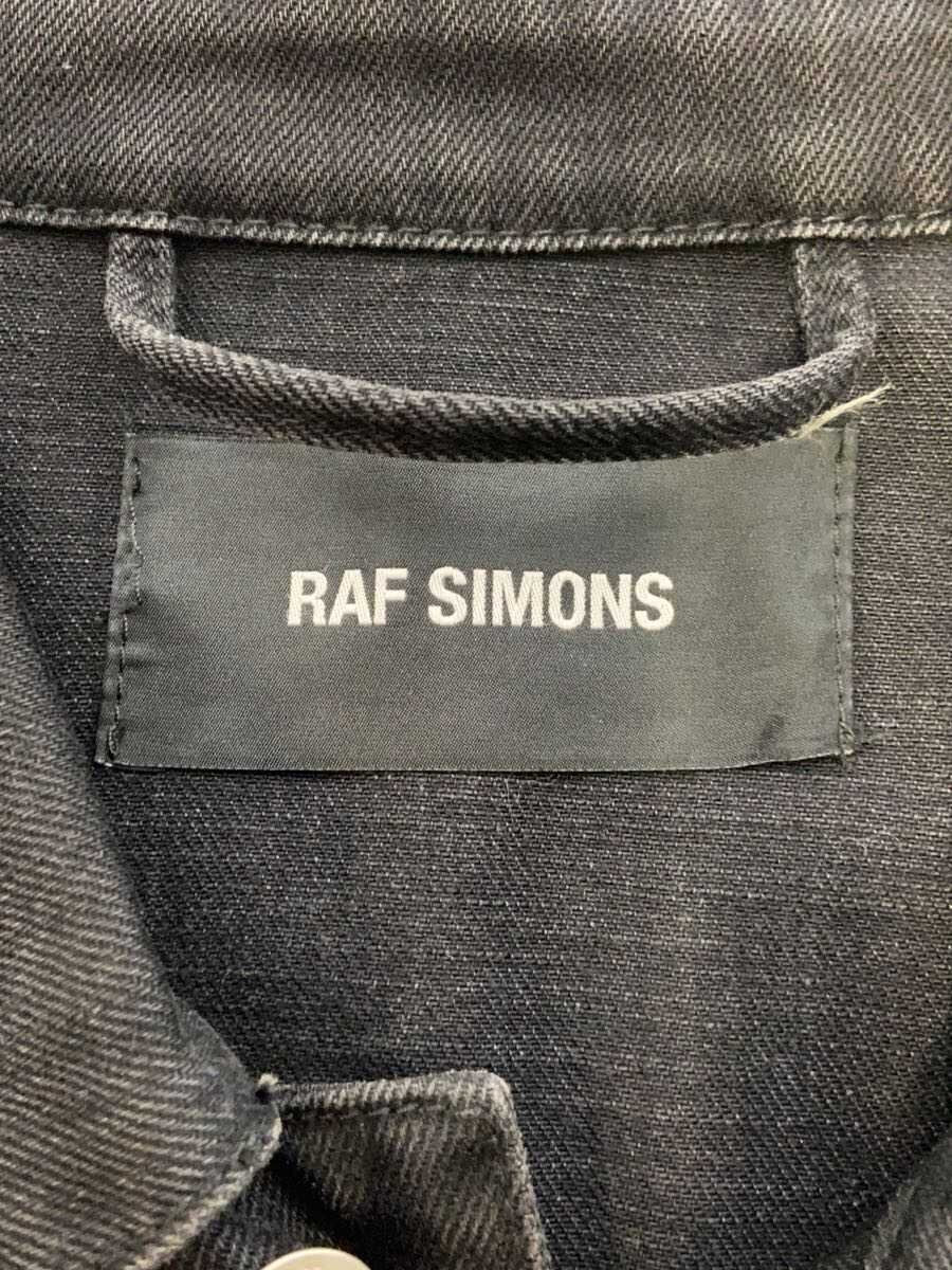 Raf Simons SS2018 181-723 Oversized Denim Jacket, Power Corruption & Lies Roses, Black, Size S, Print Wear, view 4