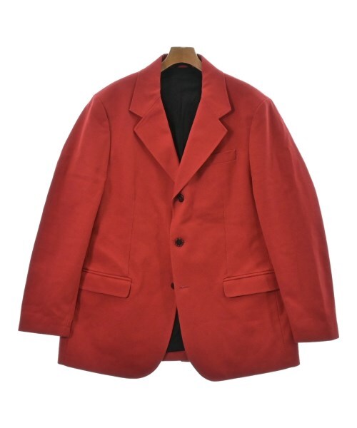 Raf Simons SS2021 Oversized Three-Button Blazer, Signal Red Cotton Canvas, Size F, view 1