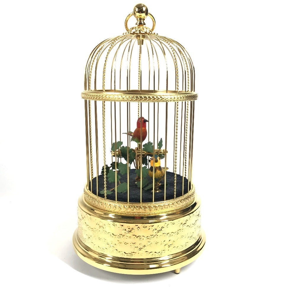 Reuge Volière de la Cour Singing Birds Automaton Cage, Gilt, Ref. AXO.90.7005.002, Box and Guarantee, view 3