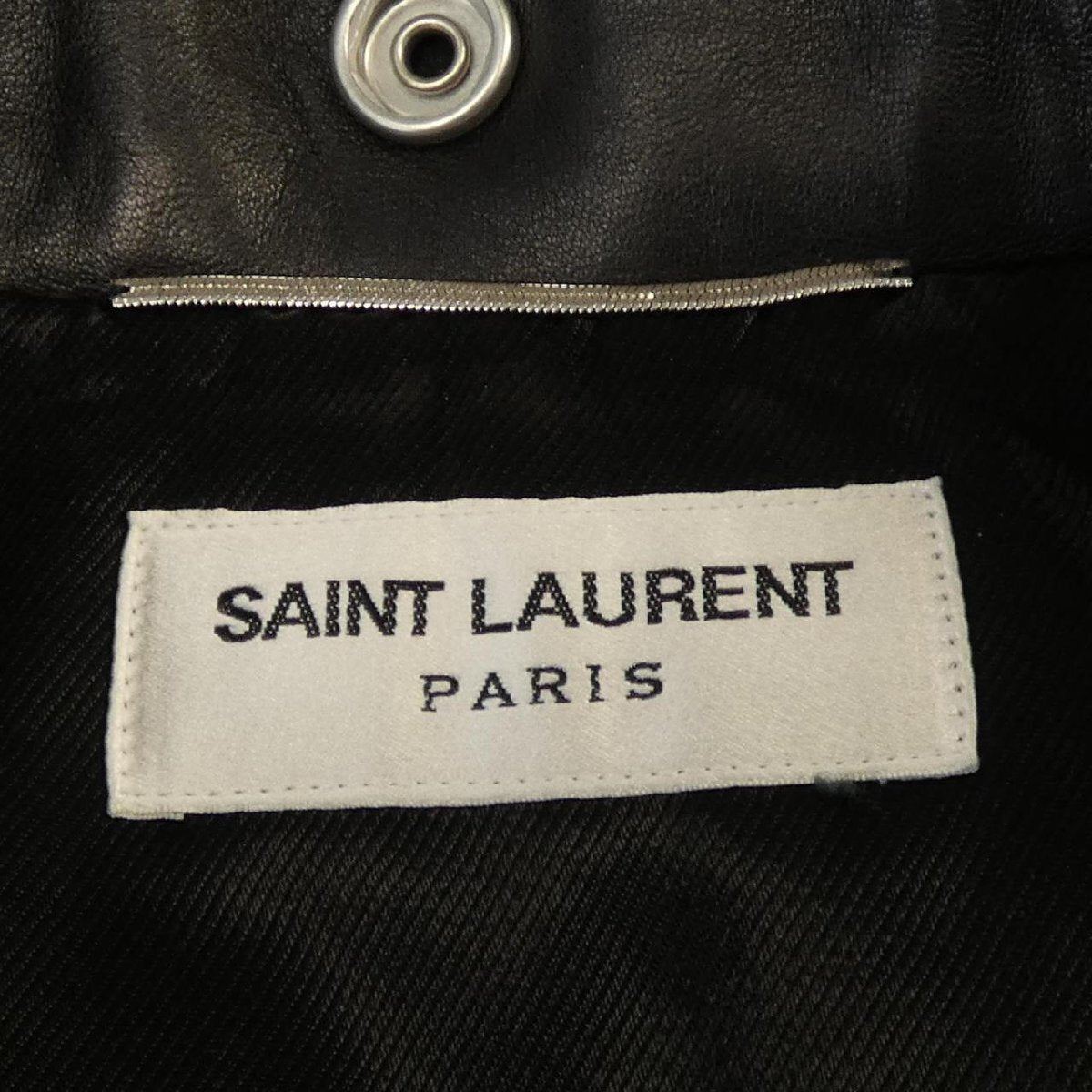 Saint Laurent Paris Hedi Slimane Era L01 Motorcycle Jacket 397290 Y5YA1, Black Lambskin, Size 42, view 5