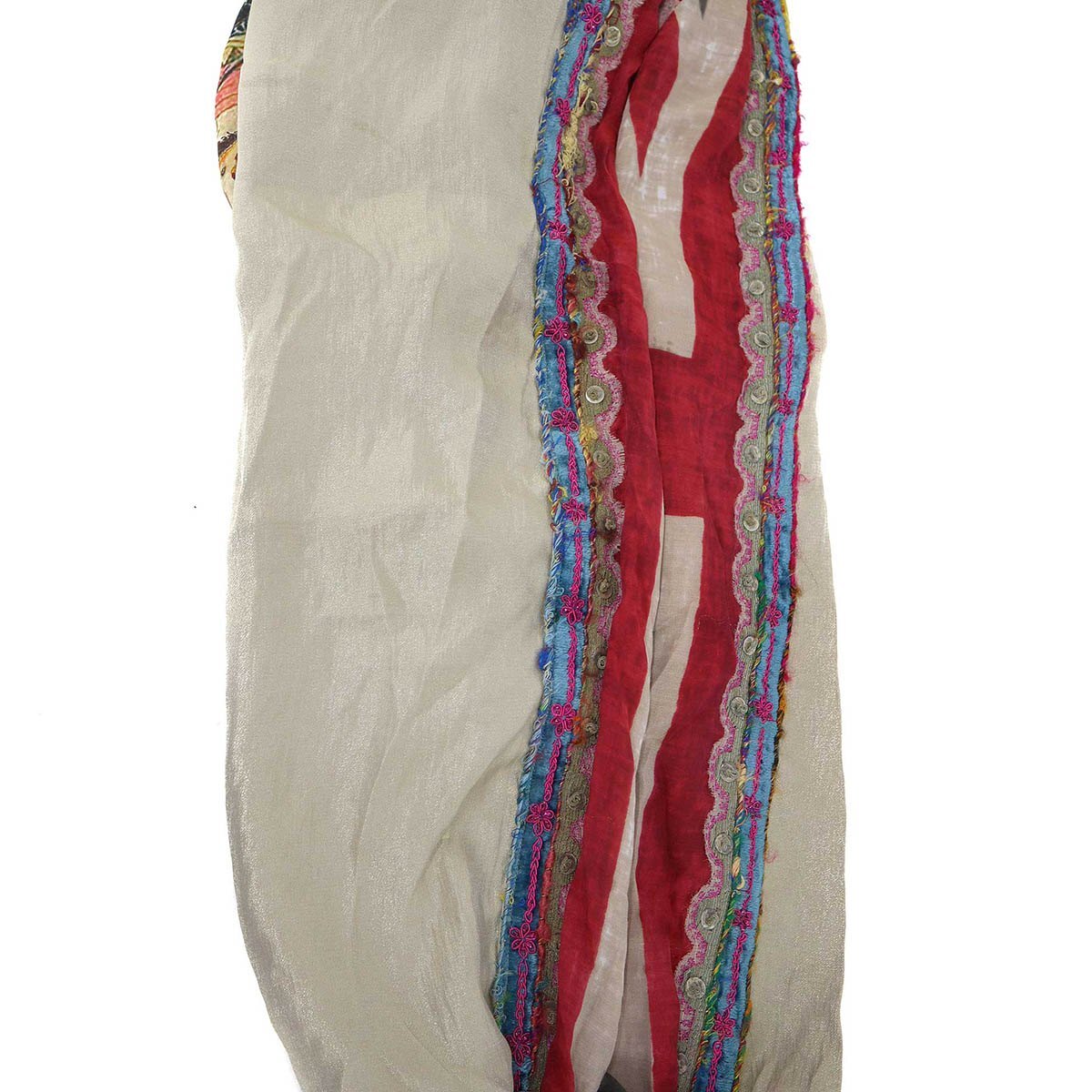 Share Spirit SS2024 Silk Bamboo Souvenir Jacket FS2418AD, Hand-Beaded Sacred Heart Collage, Multicolour, Size S, view 6