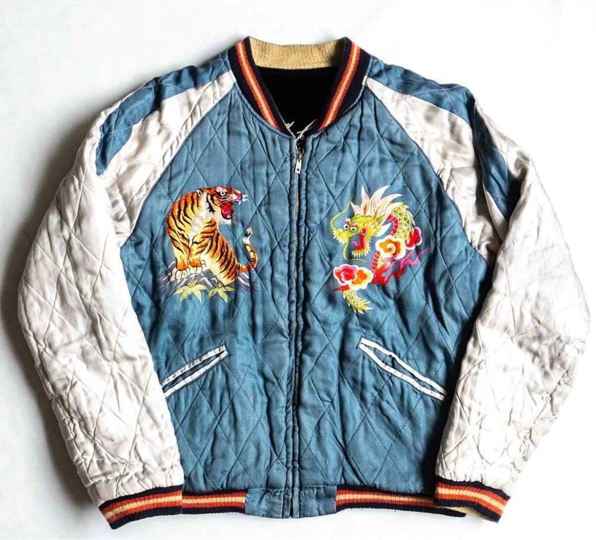 Tailor Toyo Kosho & Co. TT11201 Reversible Velveteen Sukajan, Returned from Hell Serpent, Tiger Reverse, Size L, view 3