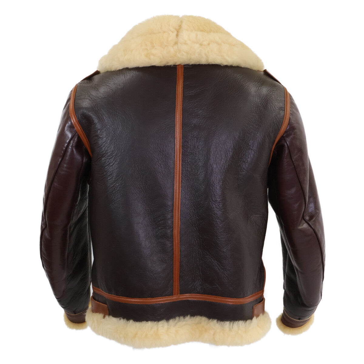 The Few Type B-3 Sheepskin Bomber Jacket, Philips Tanning Label Reproduction, Dark Brown Mouton, Size 42, view 2