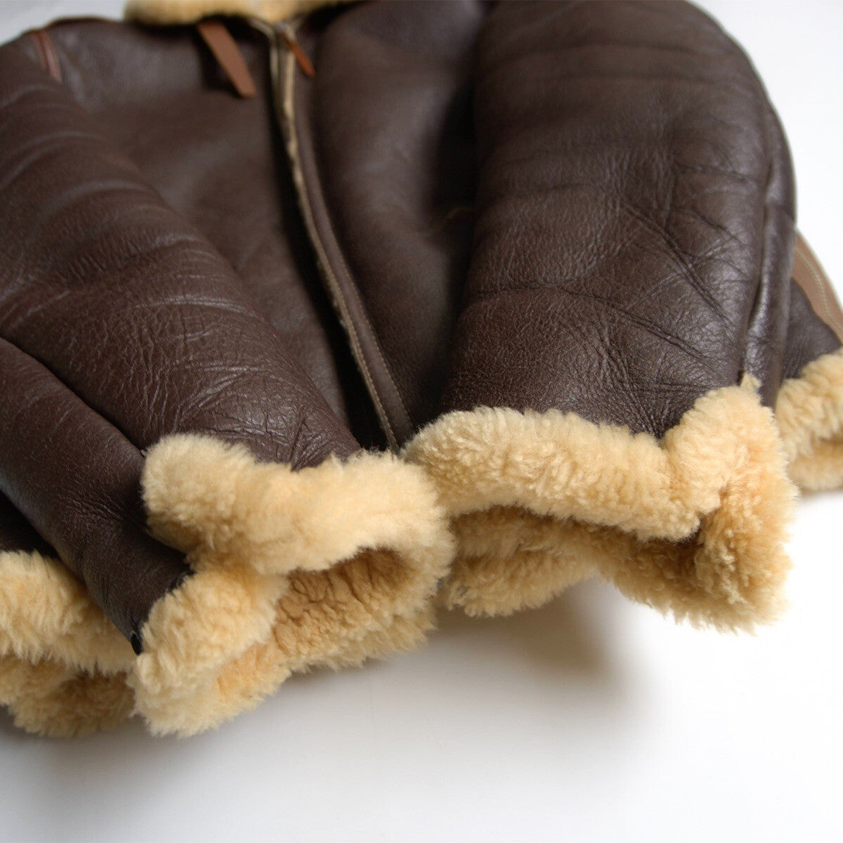 The Few Type B-6 Sheepskin Flight Jacket, Aero Leather Beacon N.Y. Label Reproduction, Brown Mouton, Size 38R, view 6