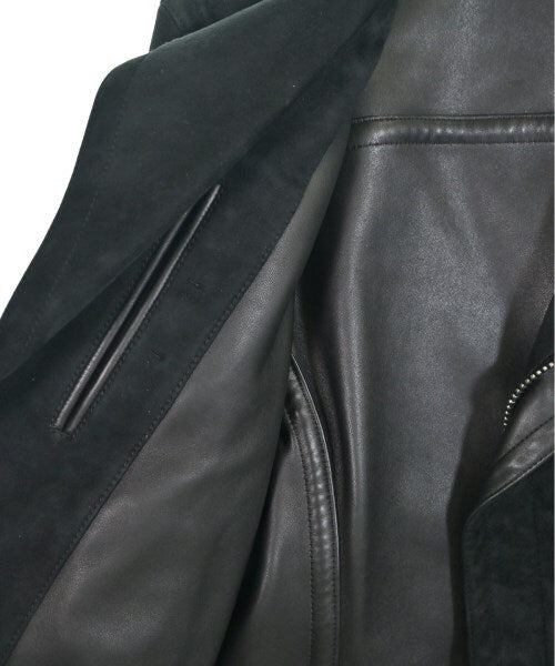 Tom Ford Black Suede Double Riders Jacket with Leather Elbow Patches and Nappa Trim, Size 50, Made in Italy, view 5