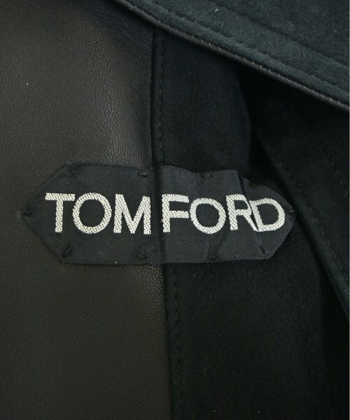 Tom Ford Black Suede Double Riders Jacket with Leather Elbow Patches and Nappa Trim, Size 50, Made in Italy, view 9