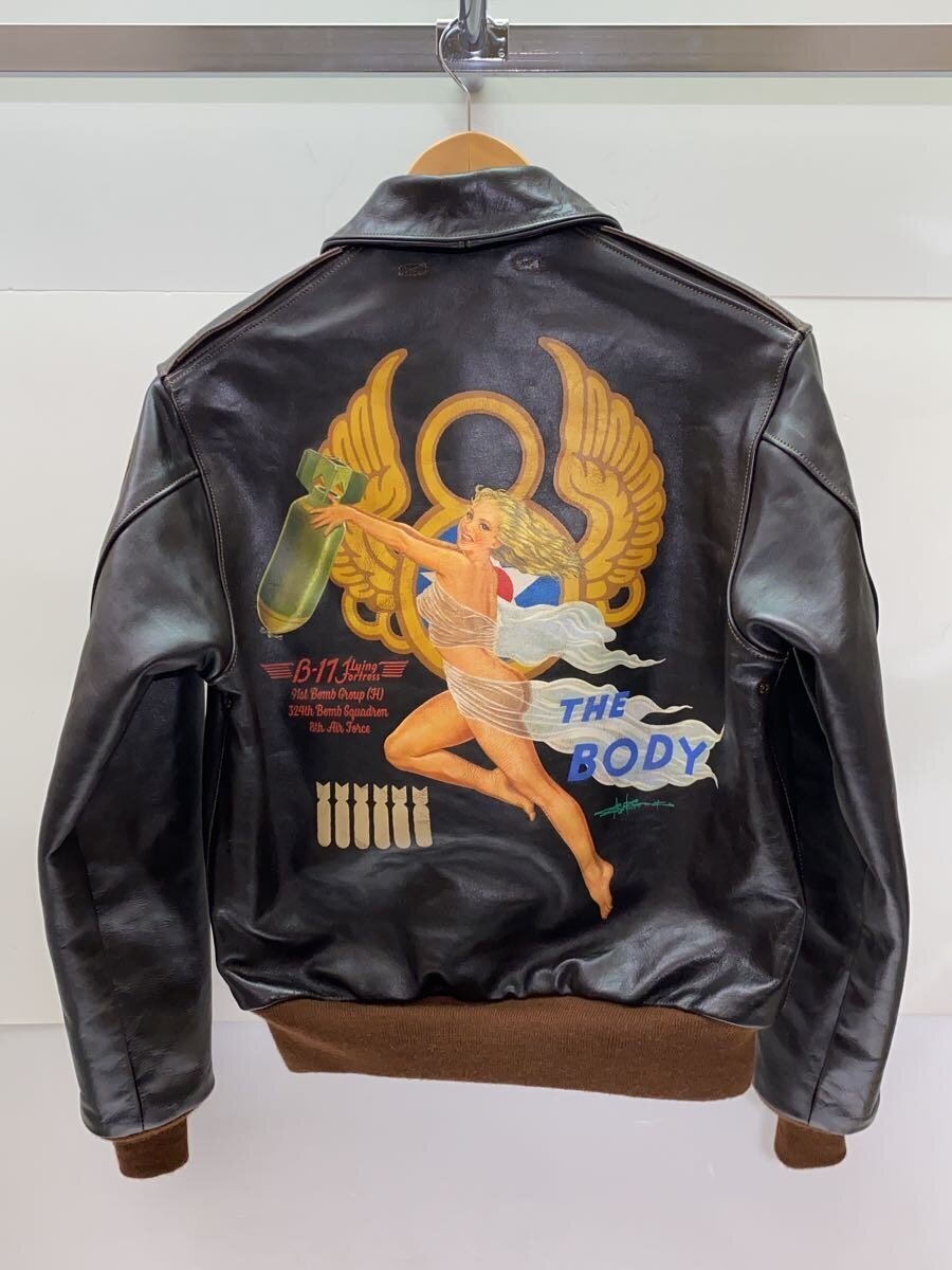 Toys McCoy Type A-2 'The Body' TMJ2517, Rough Wear Reproduction, Horsehide, Okamoto Back Art, Size 38, view 1