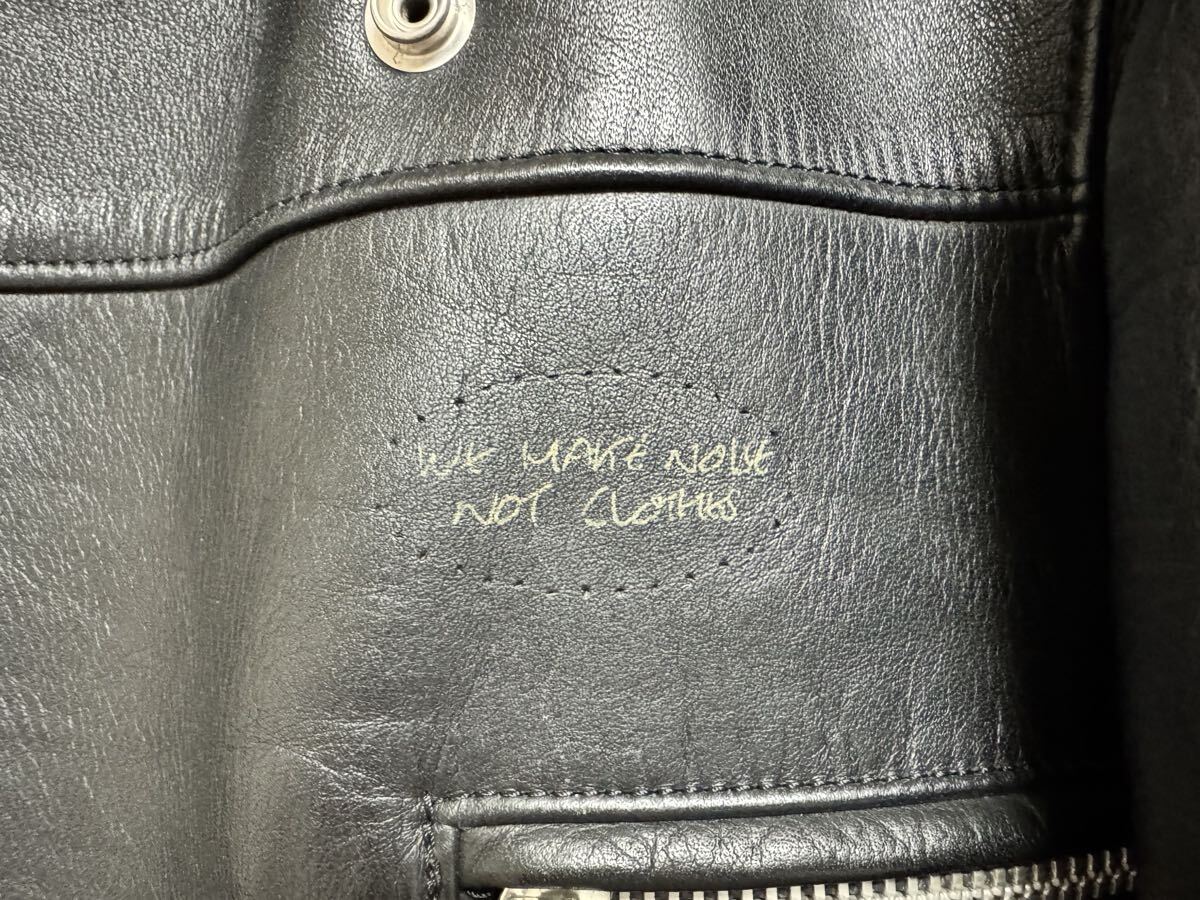 Undercover 08 Rider Jacket B4210, First 2008 Production, Cowhide, Burgundy Lining, Black, Size 0, Complete Set, view 4