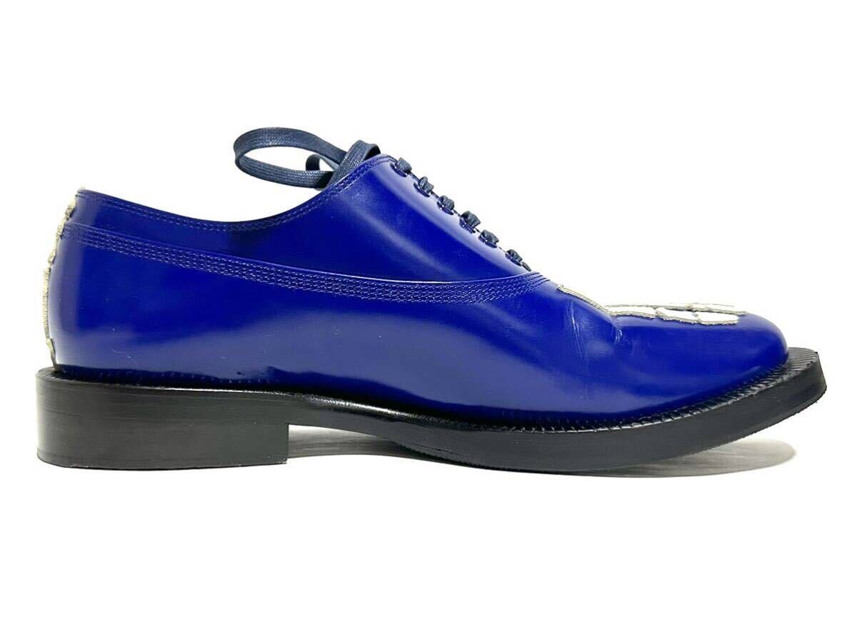 Undercover AW2013 Anatomicouture Skeleton Bone Leather Oxford Shoes, Cobalt Blue, Size M, view 4
