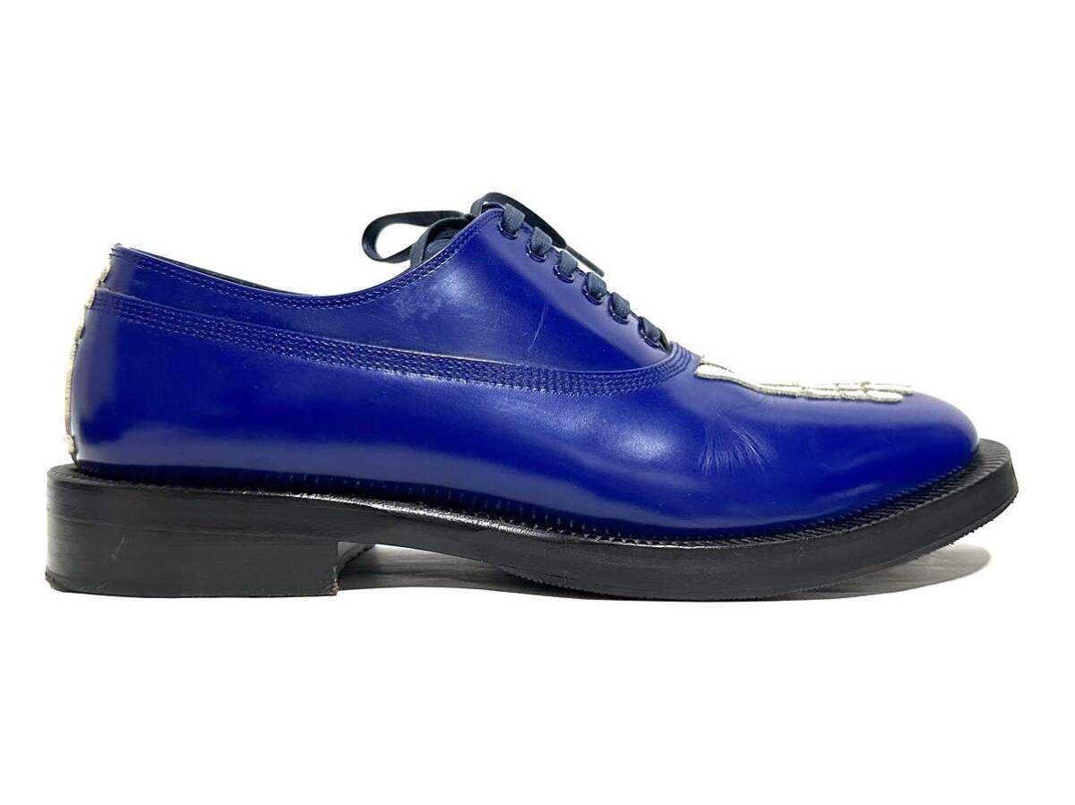 Undercover AW2013 Anatomicouture Skeleton Bone Leather Oxford Shoes, Cobalt Blue, Size M, view 6