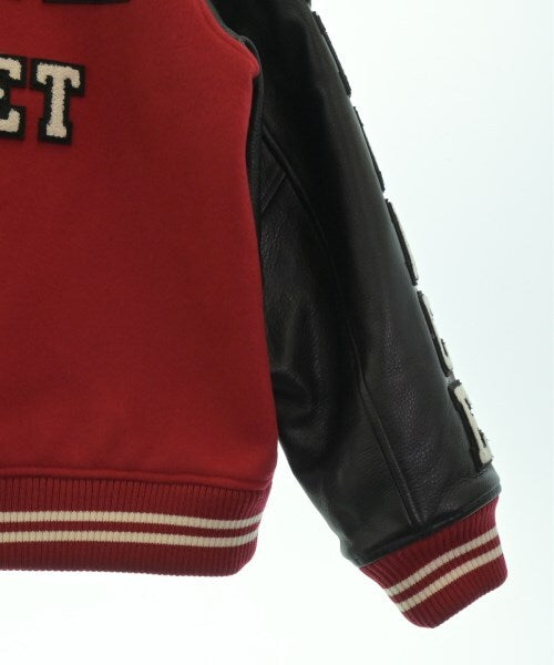 Undercover AW2023 A Wolf Will Never Be a Pet Wool and Leather Varsity, Kamilla Tolno Chaos, Red, Size 3, view 10