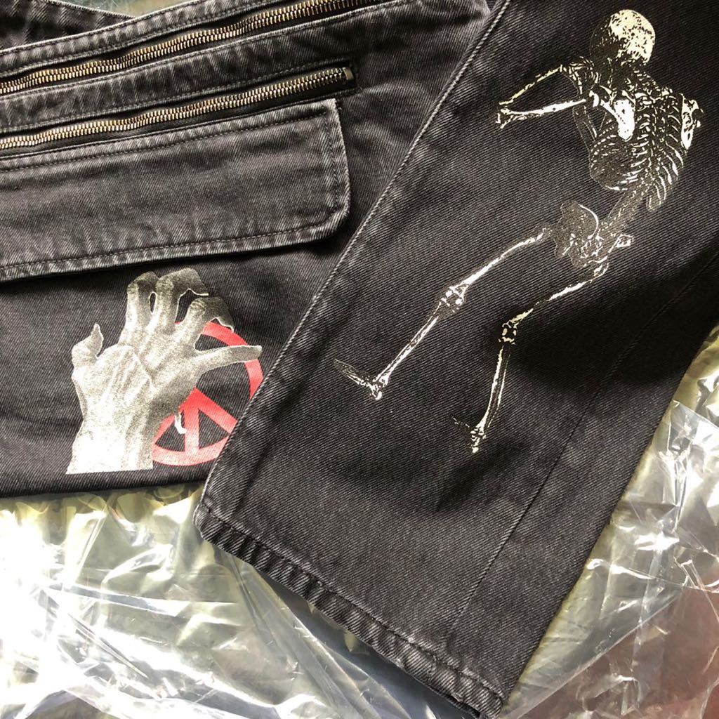 Undercover x Off-White Underoffwhitecovers 2019 Black Denim Jeans with Matching Waist Bag, Size 32, view 5