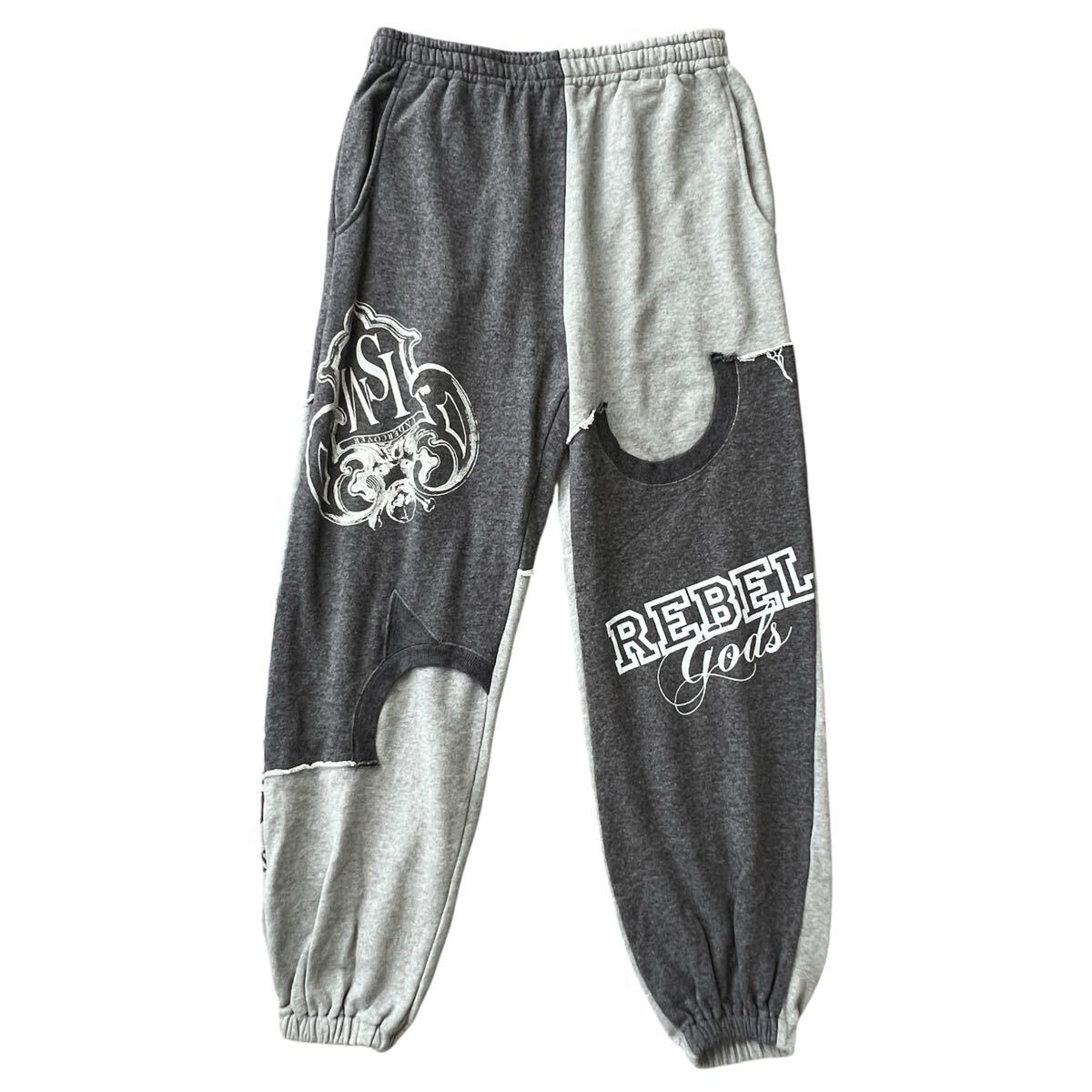 Undercoverism SS2022 Rebel Gods Hybrid Reversible MA-1 and Sweatpants Set, Grey and Olive, Size 3, Deadstock, view 5