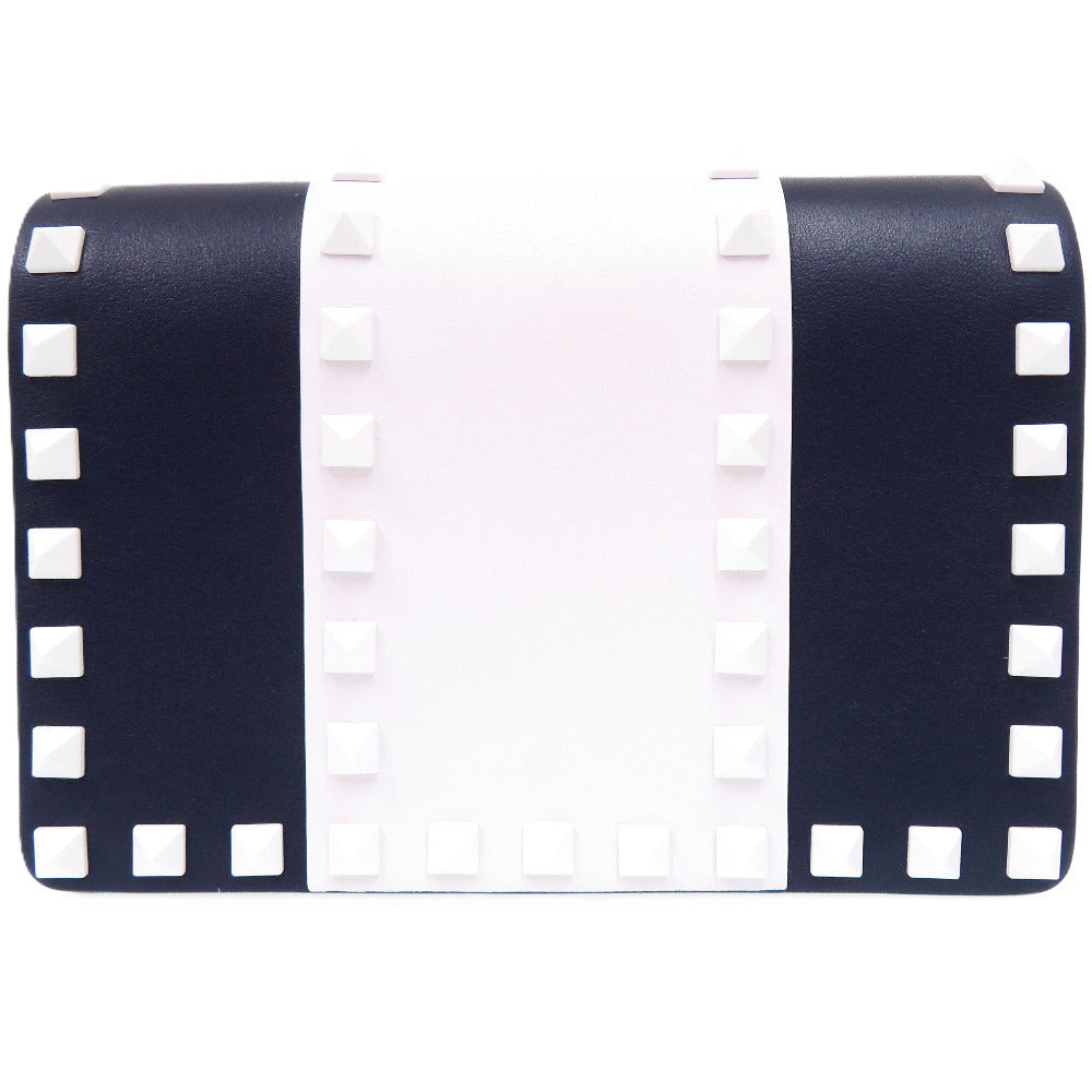 Valentino Garavani Free Rockstud Spike Crossbody, Navy and White Leather, with Box, view 3