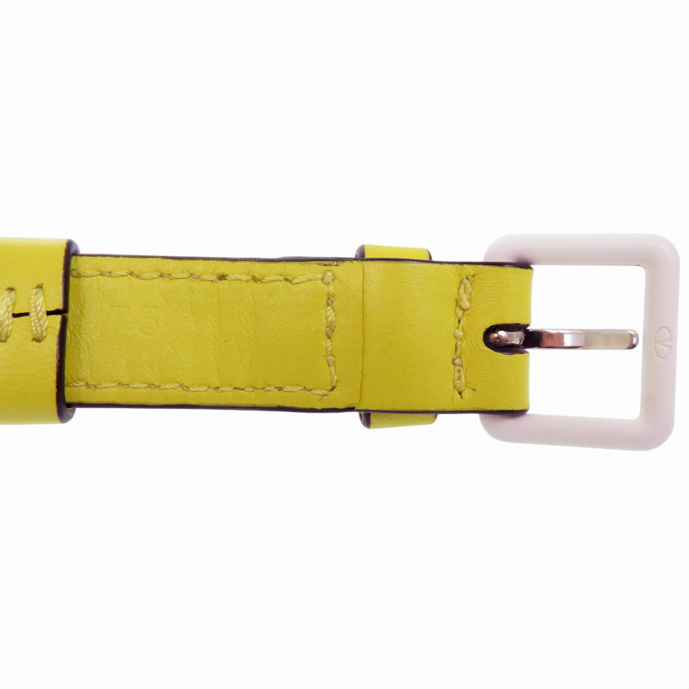 Valentino Garavani Rockstud Spike Belt Bag, Yellow Leather with White Studs, view 7
