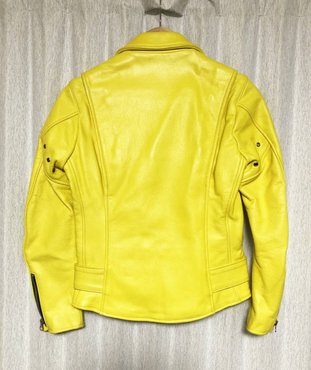 Vanson for Comme des Garçons Dover Street Market Ginza Exclusive Yellow Leather Rider Jacket, AD2012, Size 34, view 2