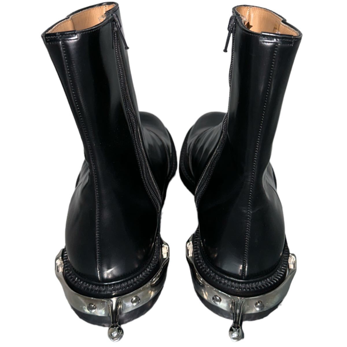 Vetements x Church's Shannon Boot V with Steel Spurs, Polished Binder Calf, Black, Size 7, Made in England, view 4