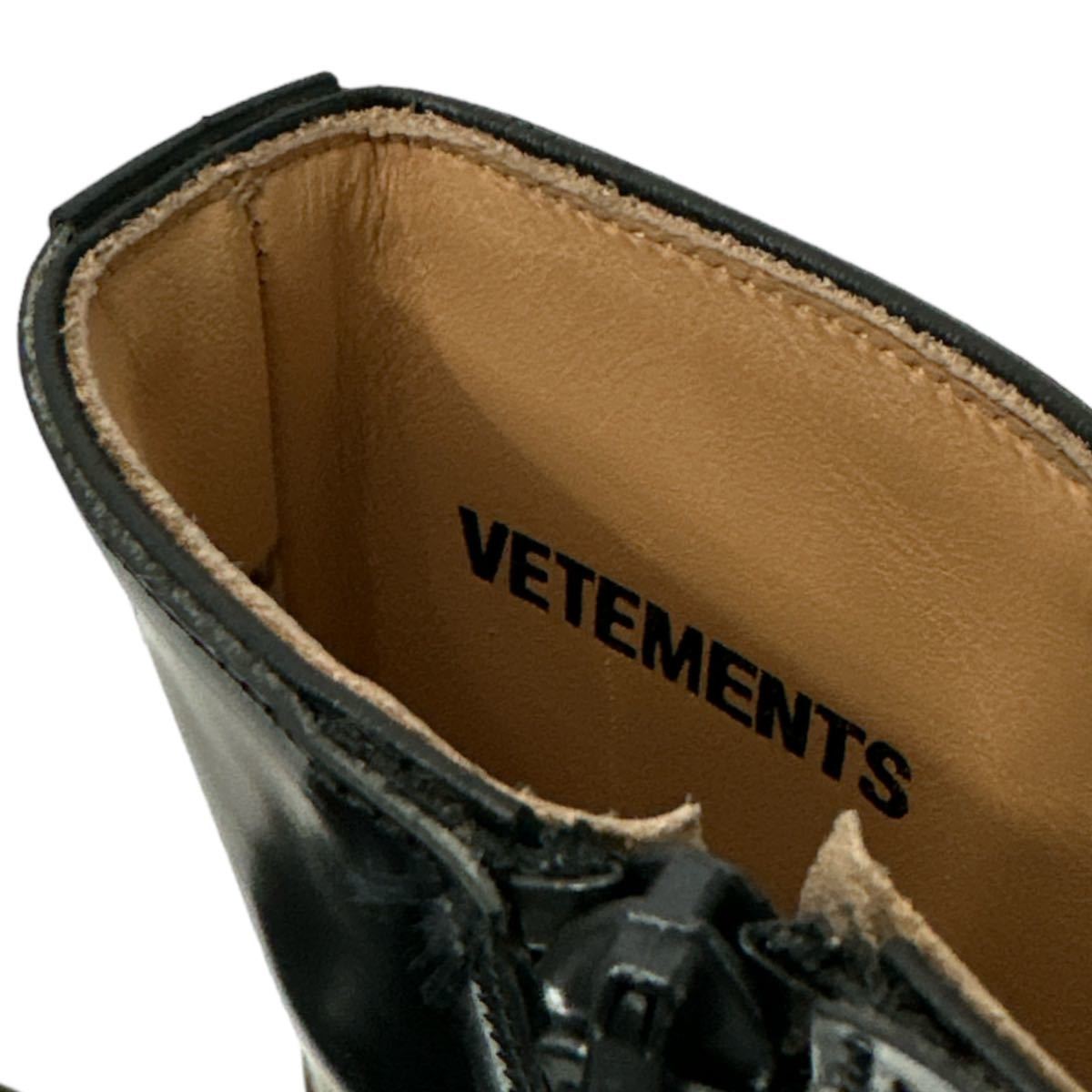 Vetements x Church's Shannon Boot V with Steel Spurs, Polished Binder Calf, Black, Size 7, Made in England, view 8