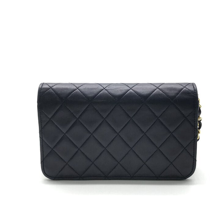 Vintage Chanel Mini Matelassé 19 Navy Lambskin Chain Bag, Gold-Tone Hardware, 1-Series, 1989–1991, photograph 3 of 9