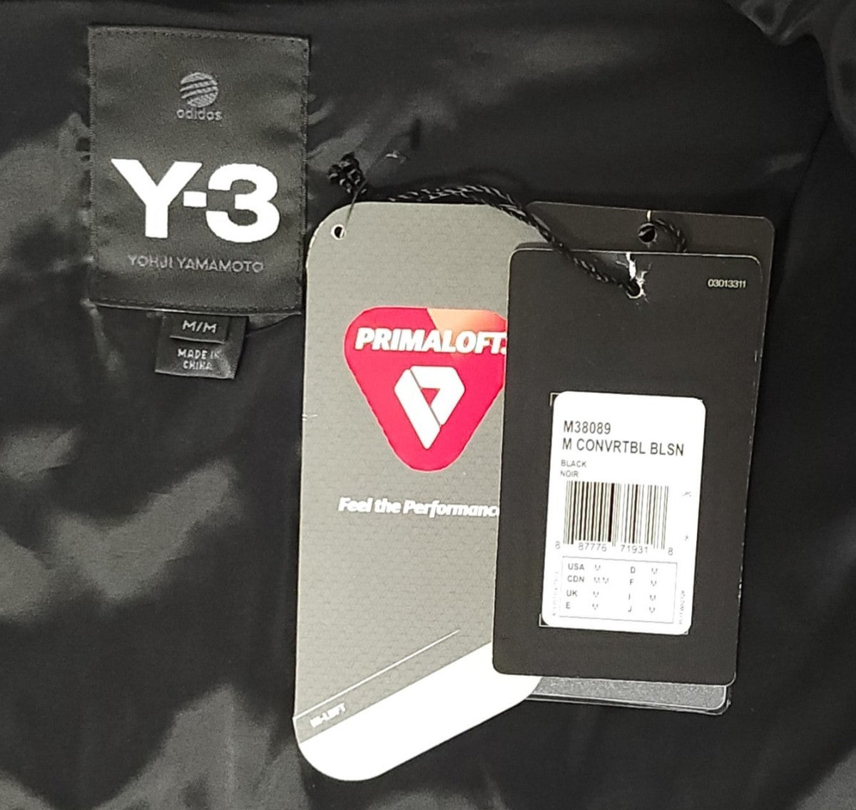 Y-3 AW2014 Five-Way Convertible PrimaLoft Puffer Jacket, Removable Sleeves and Gloves, Black, Size M, New with Tags, view 6