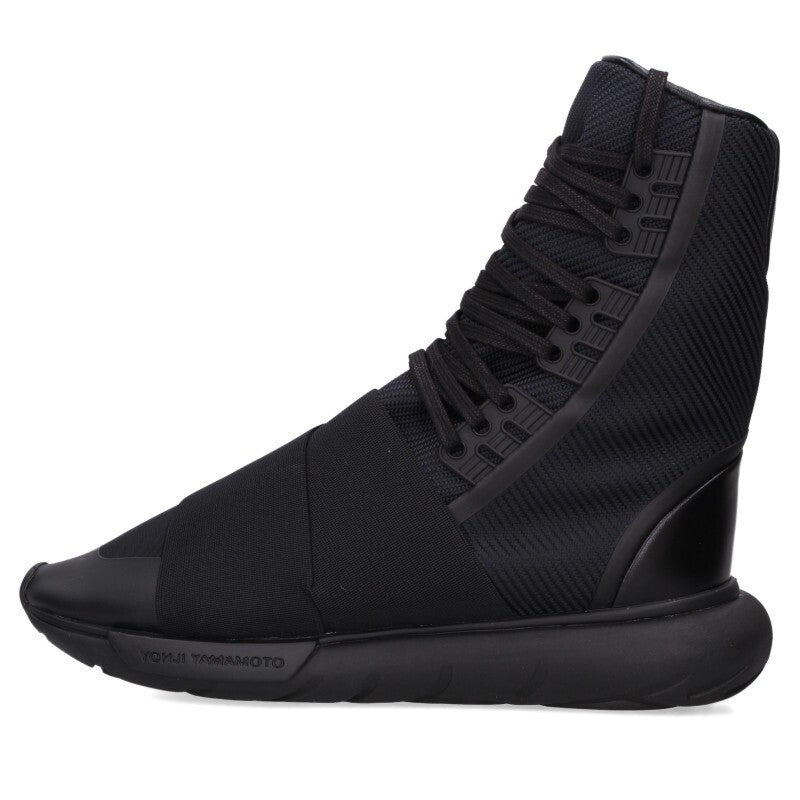 Y-3 Qasa Boot BB4803 High-Top Sneaker Boots, Elastic Strap and Side Zip, Black, 26.5 cm, Boxed, view 1