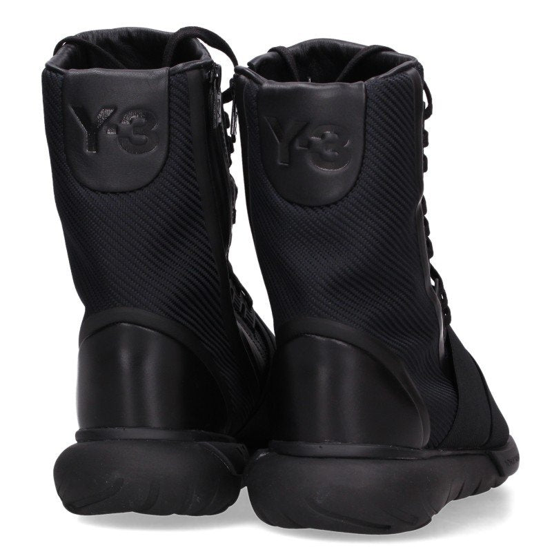 Y-3 Qasa Boot BB4803 High-Top Sneaker Boots, Elastic Strap and Side Zip, Black, 26.5 cm, Boxed, view 3
