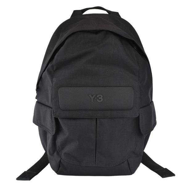 Y-3 Small Backpack JV9721, Black Nylon with Rubberised Logo Panel, New, view 2