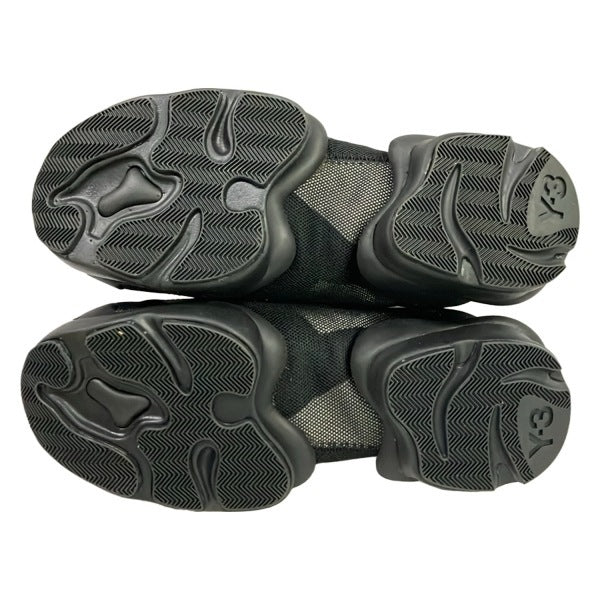 Y-3 Yohji Yamamoto Sculpted-Sole Runner Sneakers, Article EH1467, Black and White, Women's 23 cm, with Box, view 4