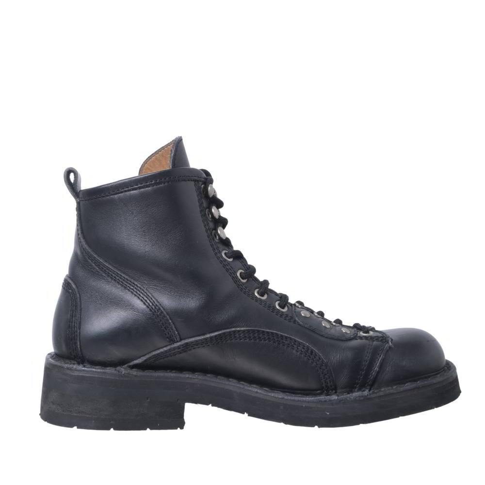 Yohji Yamamoto AW1998 Tyre Sole Monkey Boots, Black Leather Lace-to-Toe, Size 41, view 4