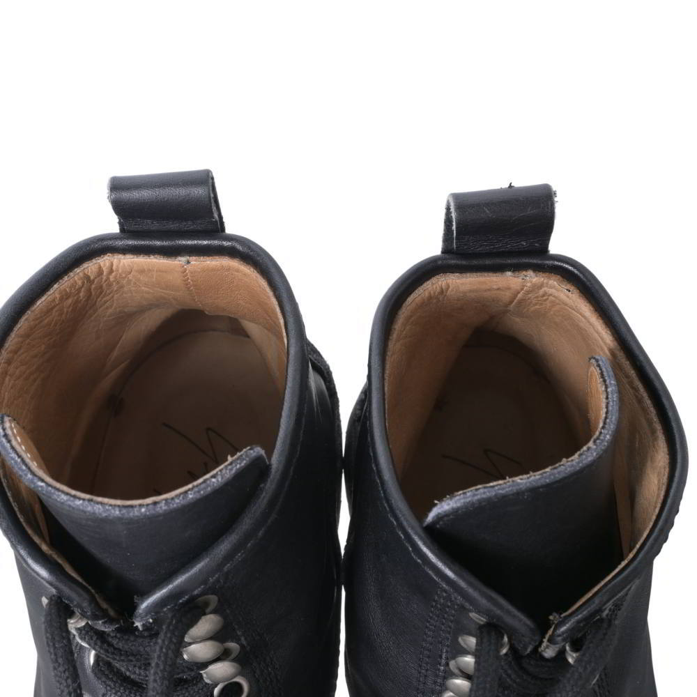 Yohji Yamamoto AW1998 Tyre Sole Monkey Boots, Black Leather Lace-to-Toe, Size 41, view 7