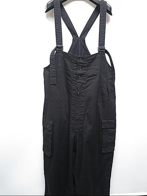 Yohji Yamamoto B.S.C. Drill M-Work Overall, Dropped-Rise Bib Dungarees, Black Cotton, Size 3, New, view 1