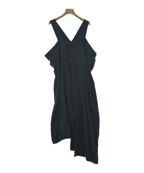 Yohji Yamamoto Femme Draped Salopette, Asymmetric Wide-Leg Jumpsuit, Rayon and Cotton, Black, Size 1, view 1