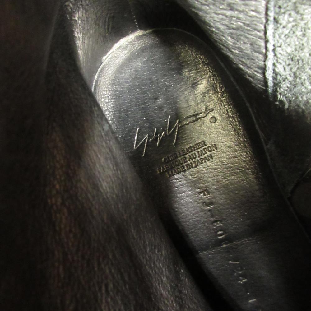Yohji Yamamoto Femme Studded Western Ankle Boots, Silver Studwork Toe, Side Zip, Black Leather, JP 23.5, view 8