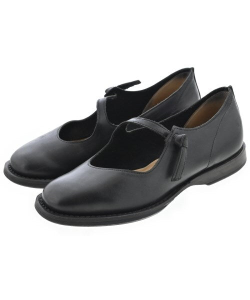 Yohji Yamamoto Leather Mary Jane Flats with Knotted Strap, Black, EU 35, view 1