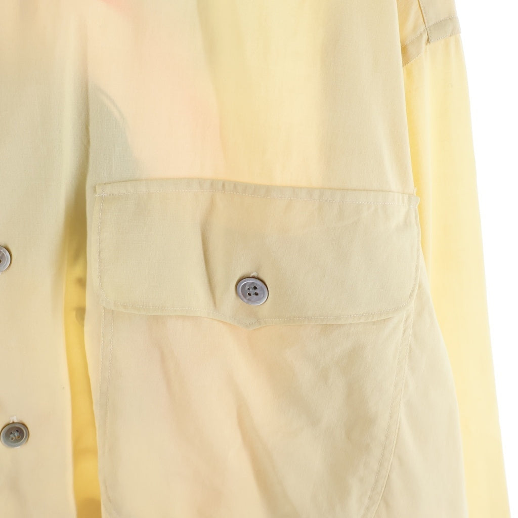 Yohji Yamamoto Pour Homme AW1991 Tokyo Rose Shirt by Saeko Tsuemura, Pale Yellow, Size M, Archive, view 6