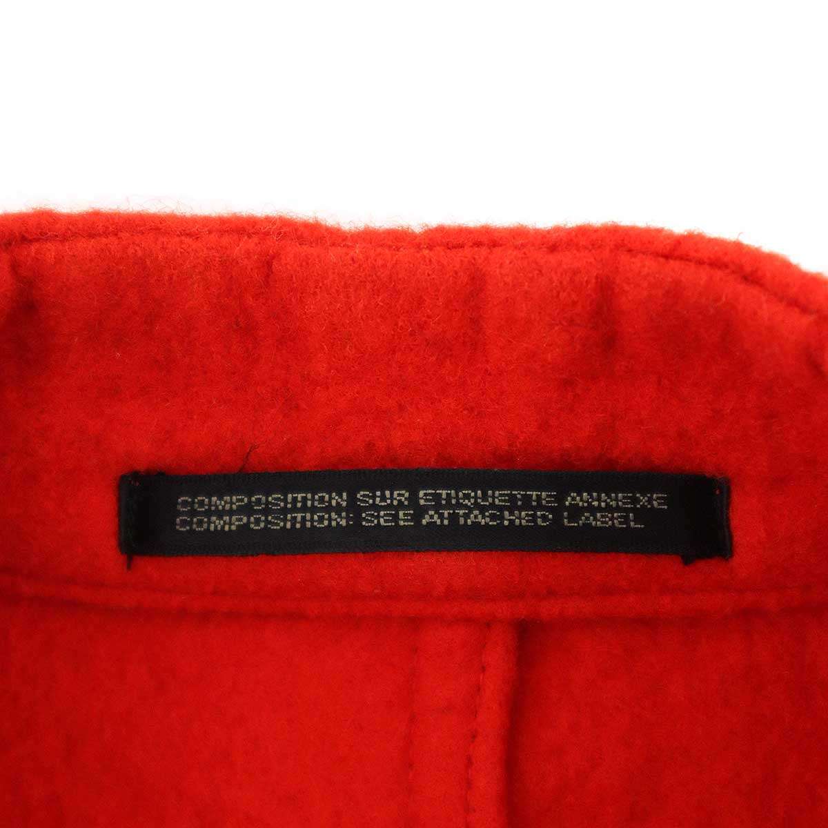 Yohji Yamamoto Pour Homme AW2001 Runway Stand-Collar Long Jacket HV-J31-187, Scarlet Wool, Size 3, view 6